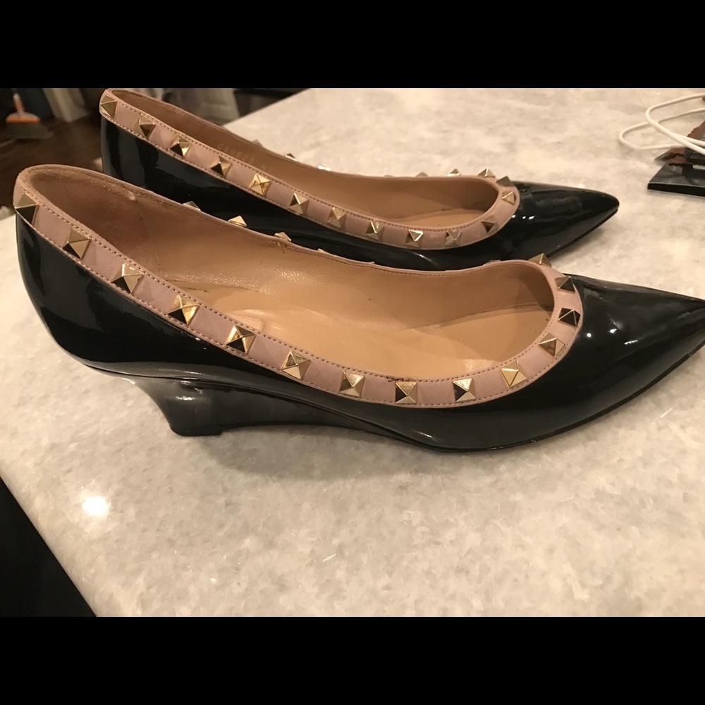 Valentino Rockstud Wedges Sz 41